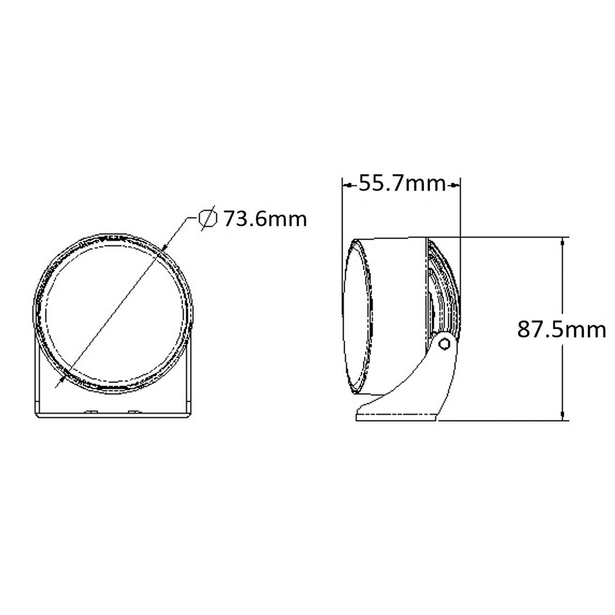 74mm Round Daytime Running Lamp